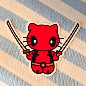 Hello Kitty x Deadpool Sticker (3 pack)